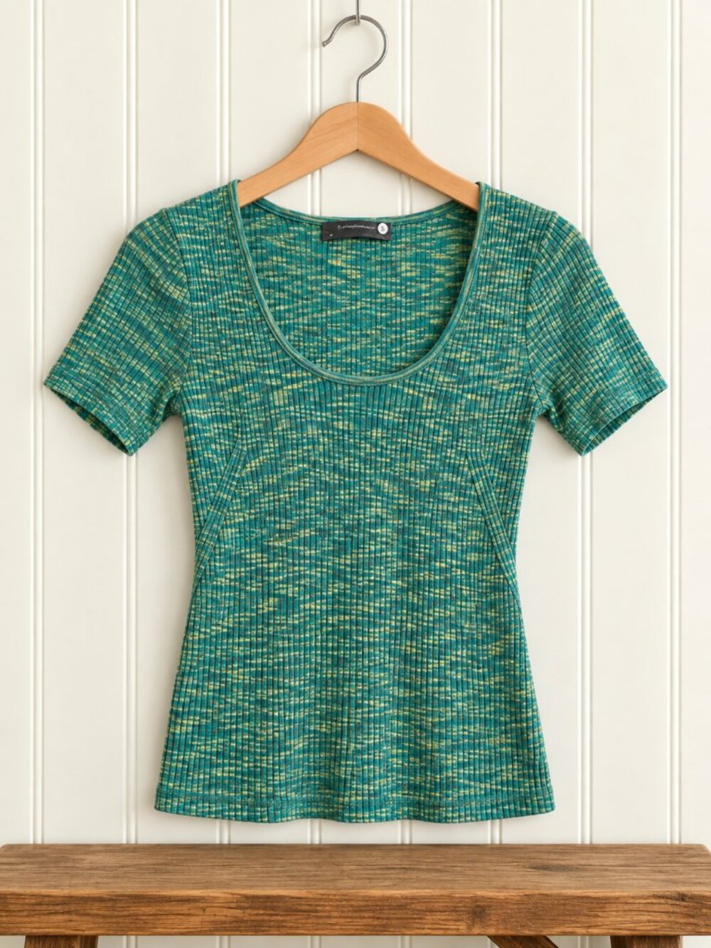 ANTHROPOLOGIE Zuzu Stretch Space Dyed Sweater T-Shirt Tee Top Women's XS